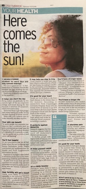 mirror health benefits of the sun